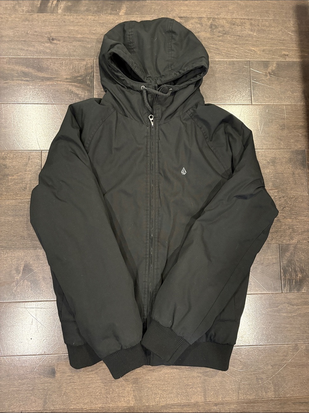 Volcom Black Hooded Winter Coat
